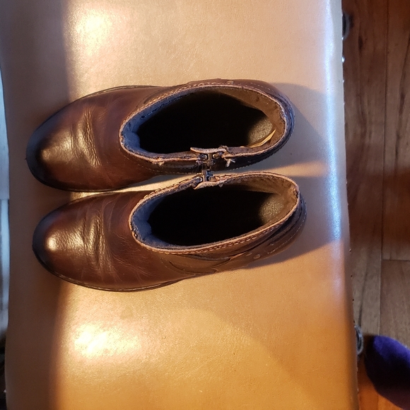 Clarks short Boots Booties pebbled leather - Picture 2 of 9